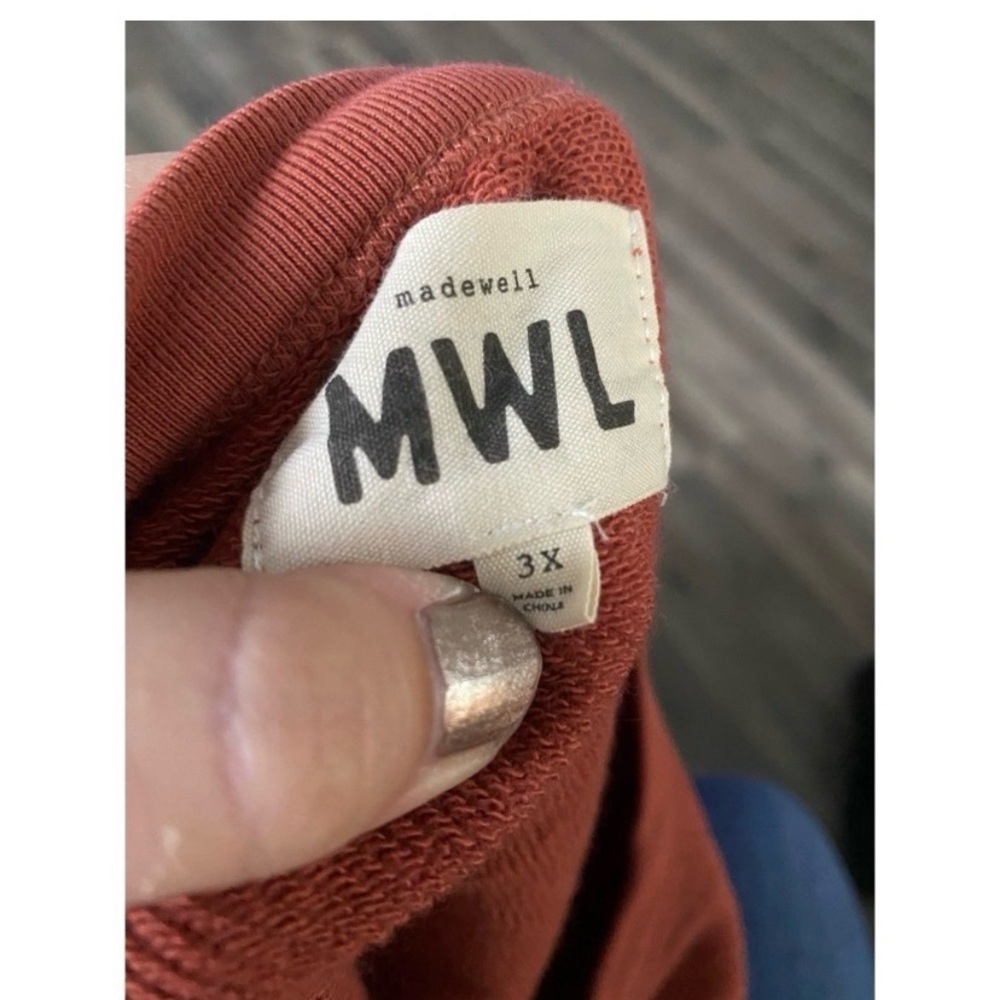 MADEWELL Burnt Orange Pullover Crewneck Sweatshirt - Picture 11 of 11
